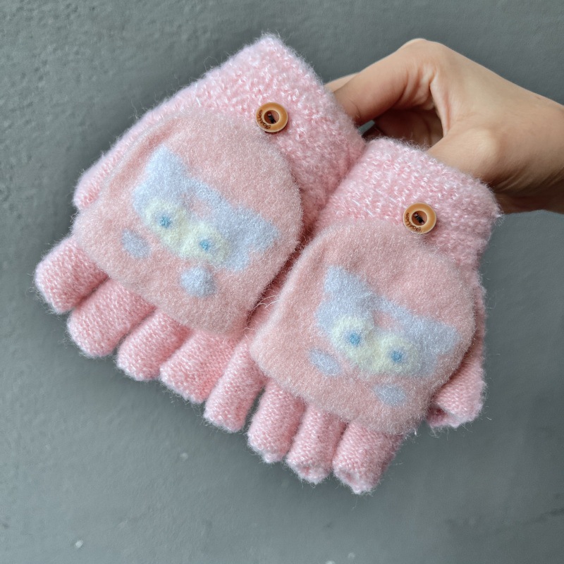 Fuchsia gloves, fingerless