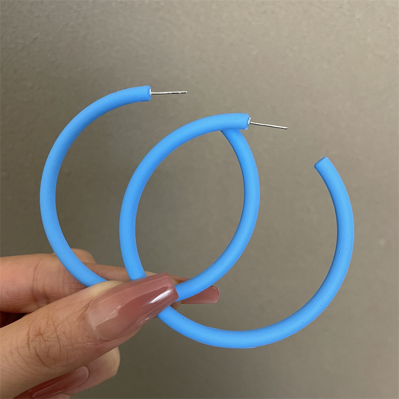 0602 블루 특대 C링 925 실버바늘