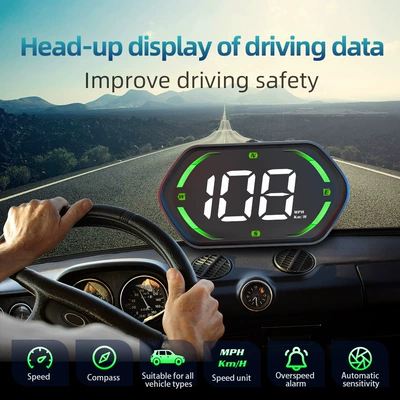 head-up display with speed and over-speed: Vehicle HUD