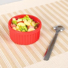 热销舒芙蕾烤碗烤箱微波炉可用食品级硅胶宝宝碗家用圆形甜品小碗