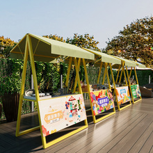 夜市摆摊花车市集移动帐篷地摊架折叠展示架摊位户外遮阳棚促销台