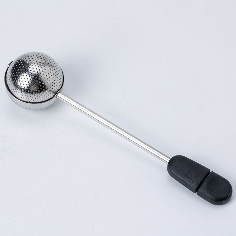 Creativo 304 acero inoxidable rotativo filtro de té polvo de filtro de té bolas de condimento gran agujero filtro de té doméstico