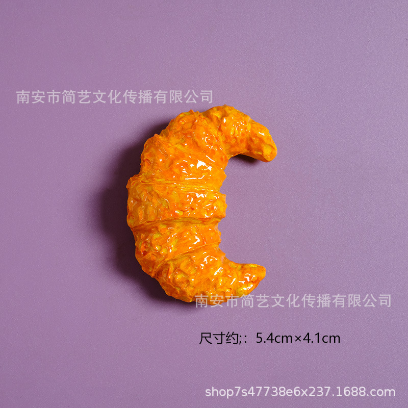 Realistic commemorative fridge magnet, 3D, bread, toast