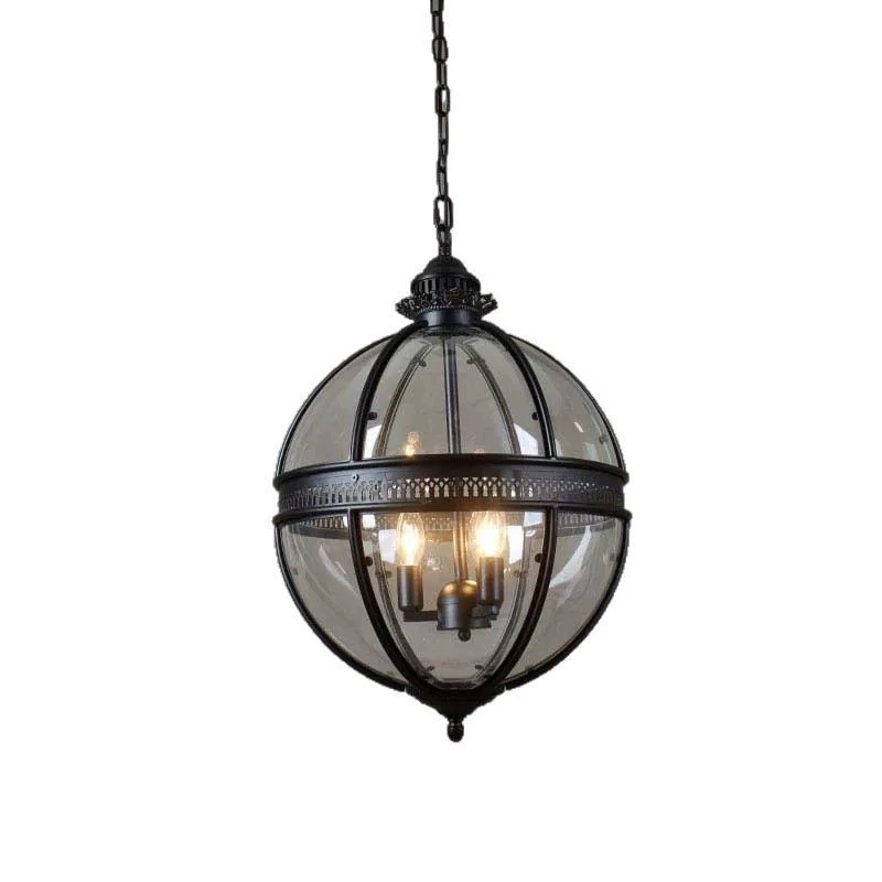  retro glass ceiling lamp for hotel for bedroom for living room, American style not translated