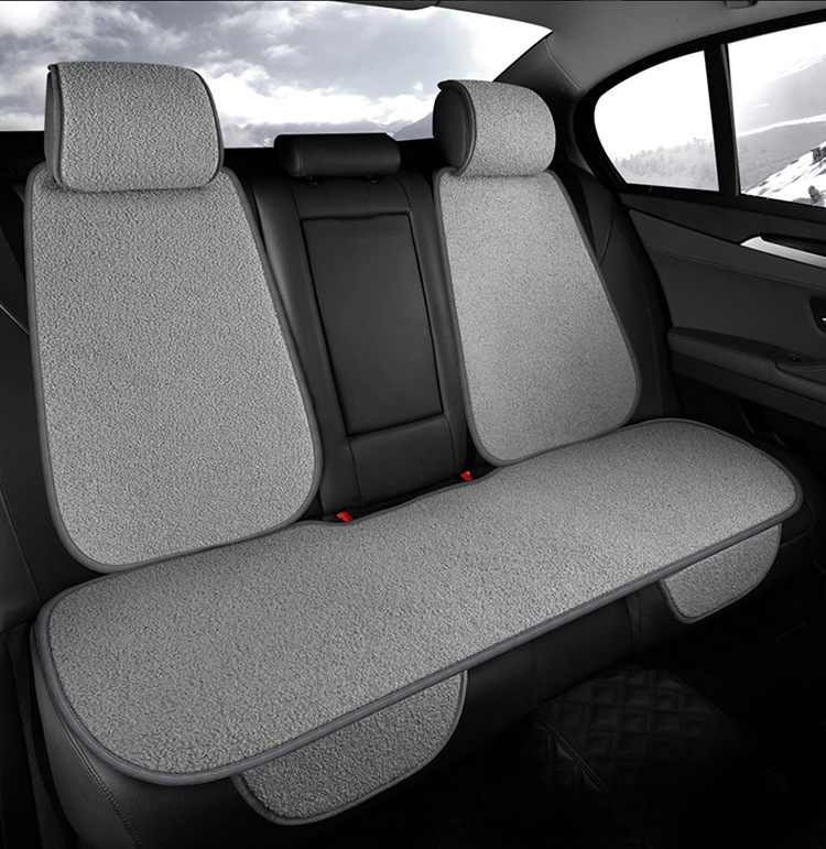 New winter teddy velvet warm car seat cushion fleece-lined thickened non-slip tie-free universal small waisted car seat cushion