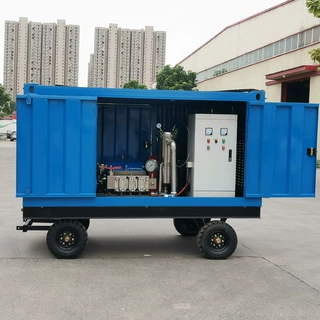 150Mpa电动高压清洗设备 管道检修高压水冷凝器列管疏通清洗泵
