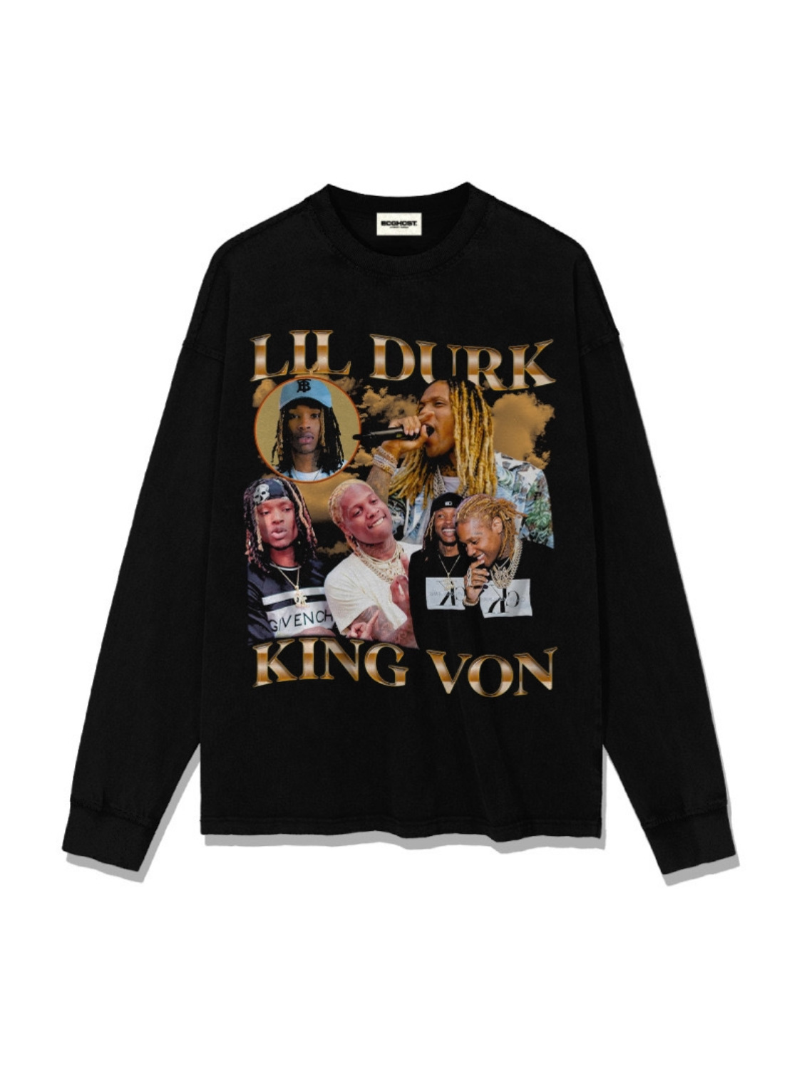 Hip-hop rap americano de estilo callejero estampado retro hace viejo lavado pesado suelto manga corta