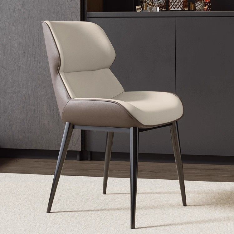 Nordic Light Luxury Dining Chair for Home Use, Modern Minimalist Backrest Chair, Italian-Style Restaurant Mahjong Chair