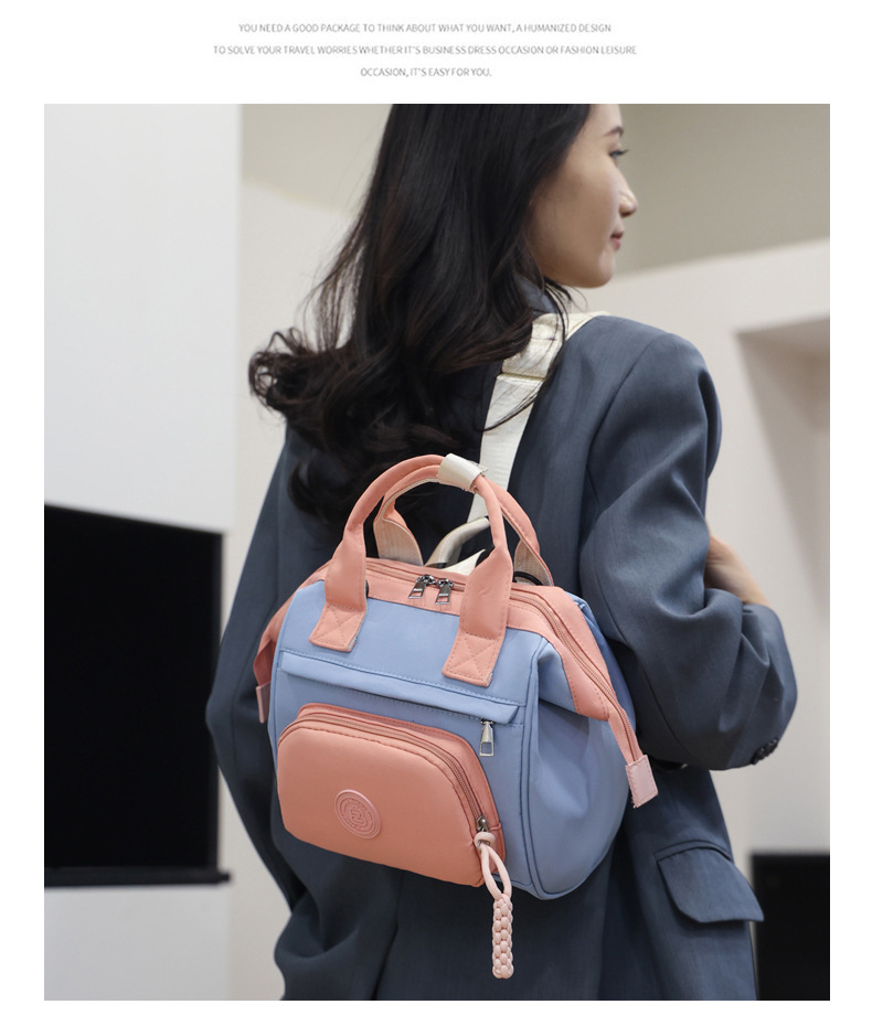 A portable small bag for women, a light backpack for shopping and commuting, fashionable Oxford fabric, a backpack for strolling kids, a mommy bag, a baby bag undefined