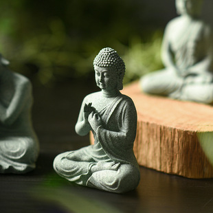 Cross-border New Products Buddha Statue Crafts Zen Fish Tank Landscape Decoration New Chinese Creative Entrance Home Decorations