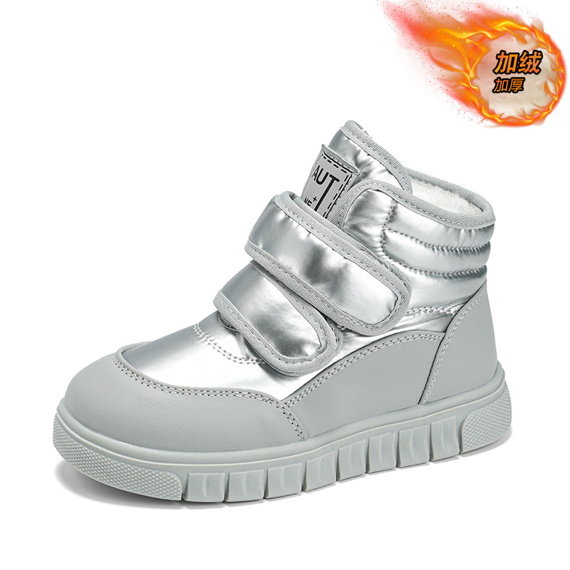 Niñas calentamiento de algodón calentado botas de nieve gruesas 2025 invierno nuevo niño botas impermeables botas de algodón para niños image 8