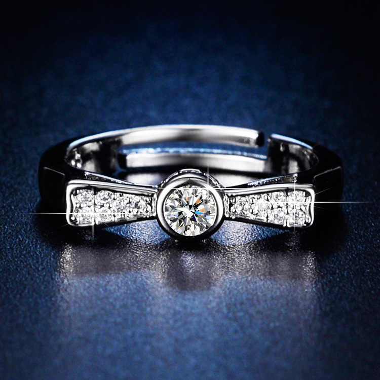 Open Ring Classification Adjustable Ring Size Luxurious Square Copper Plating Inlay Zircon Open Ring