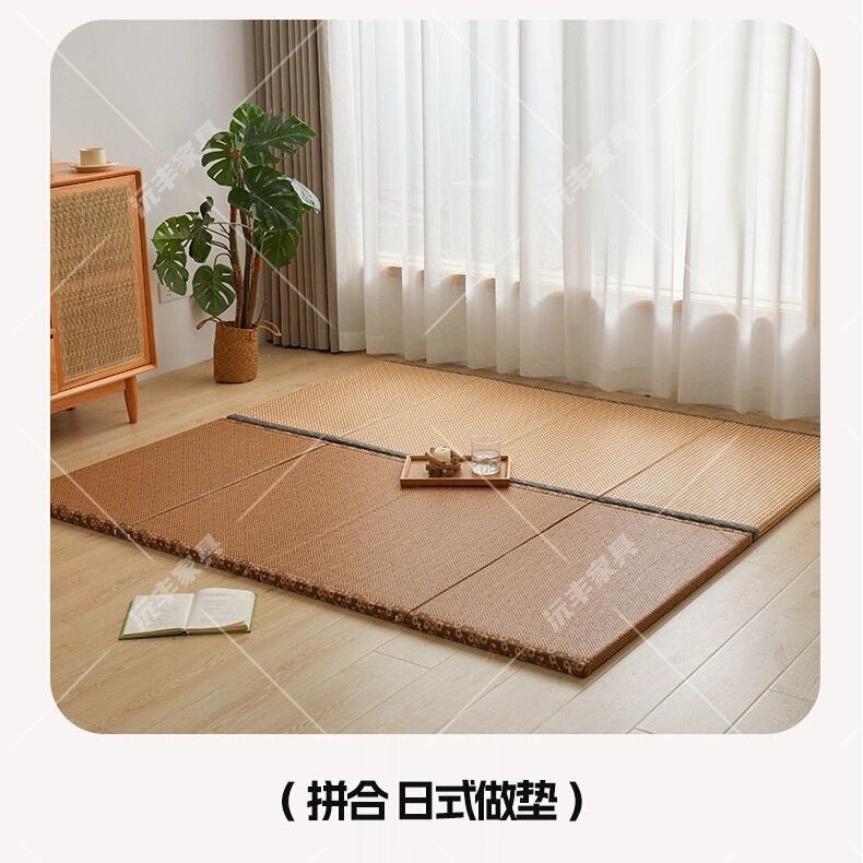 便捷折叠藤席榻榻米午睡午休床垫卧室凉席日式椰棕地垫超厚打地铺|undefined