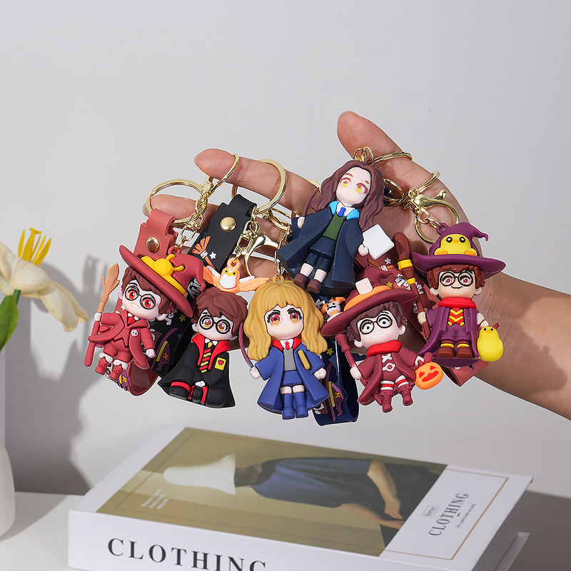 Cross-Border Cartoon Harry Potter Keychain Pendant Magic Book Academy Doll Arcade Small Gift Wholesale in Stock Cross-Border Cartoon Harry Potter Keychain Pendant Magic Book Academy Doll Arcade Small Gift Wholesale in Stock