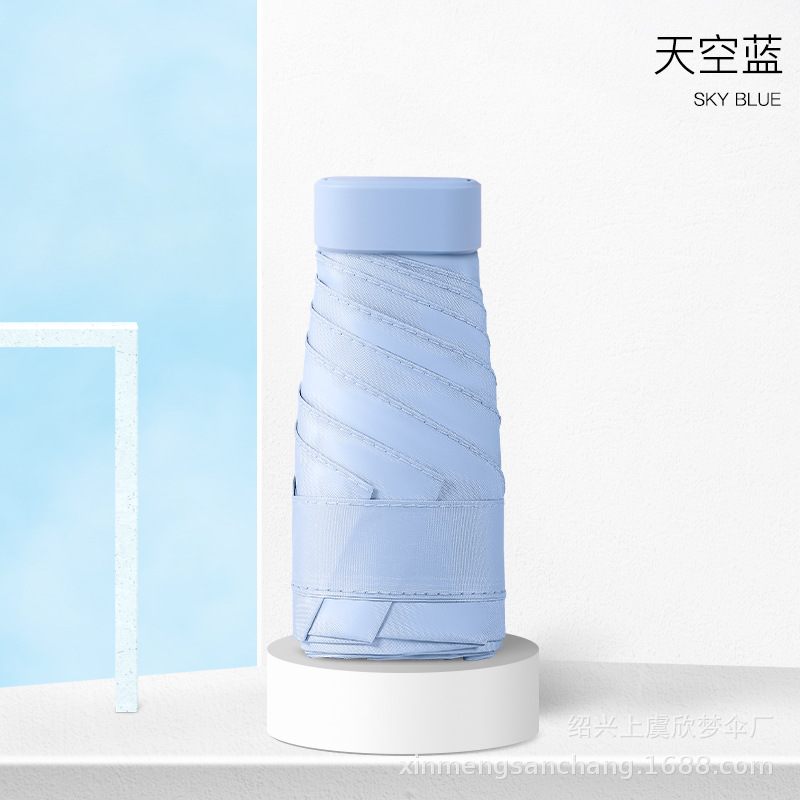 Azul cielo plano seis veces color a juego mango ordinario