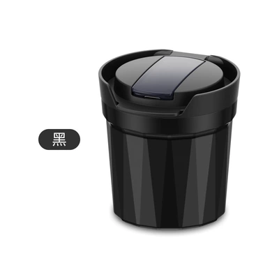 Personalized Car Ashtray with Built-In Tungsten Wire Lighter, Portable Car Ashtray, Household Desktop Ashtray Wholesale (Car ashtray) - black