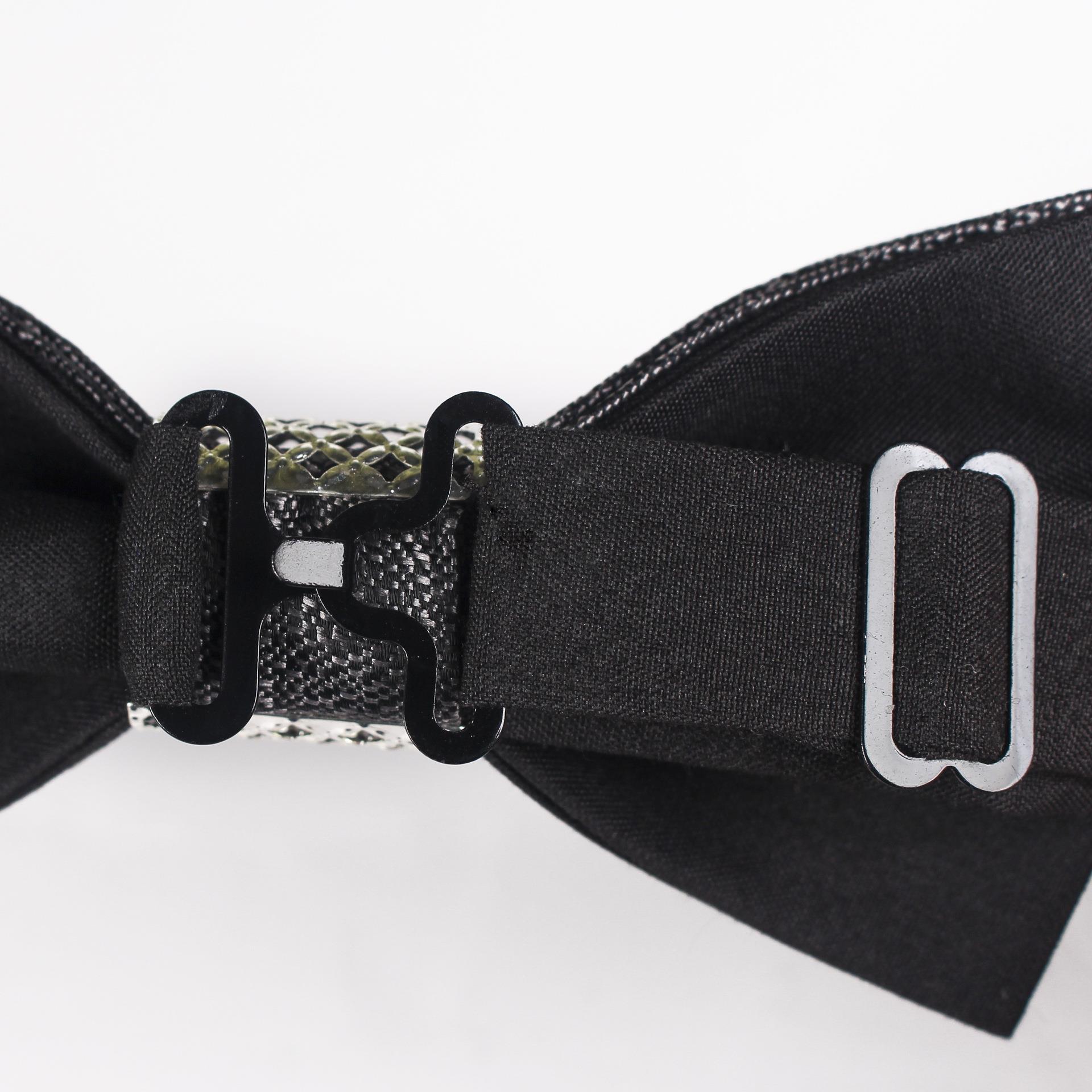 Metal bow tie with bow, suit