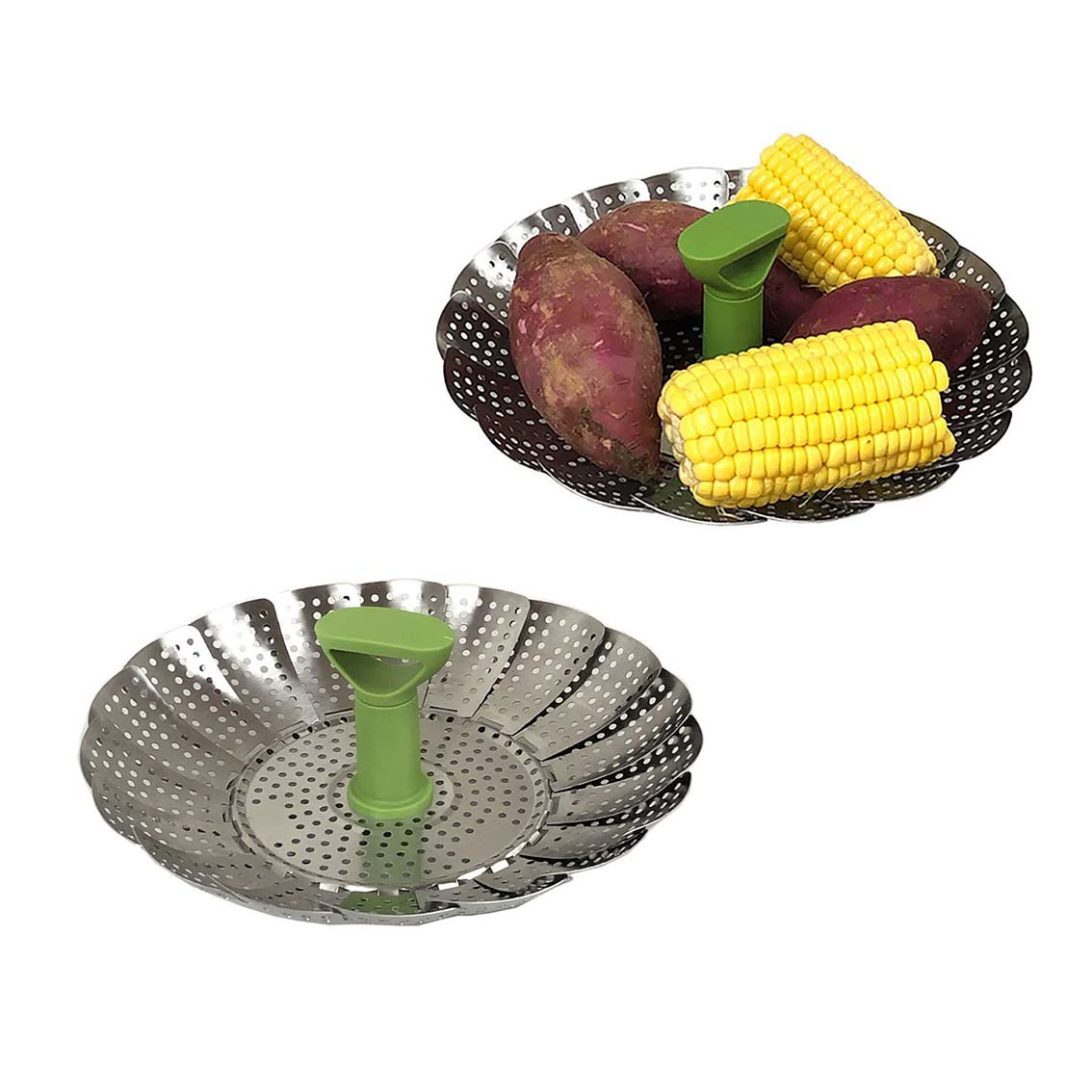 Фolding telescopic universal steamer stainless steel, (Physicals)