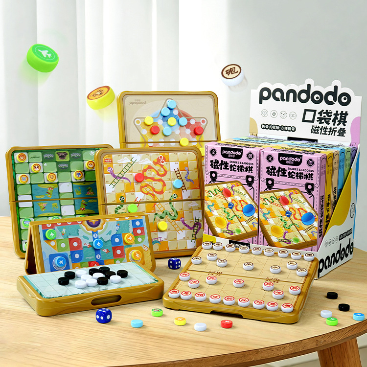 Cartoon Cross-border Magnetic Chess Flying Chess Gobang Snake Chess Checkers Parent-Child Puzzle Game Desktop