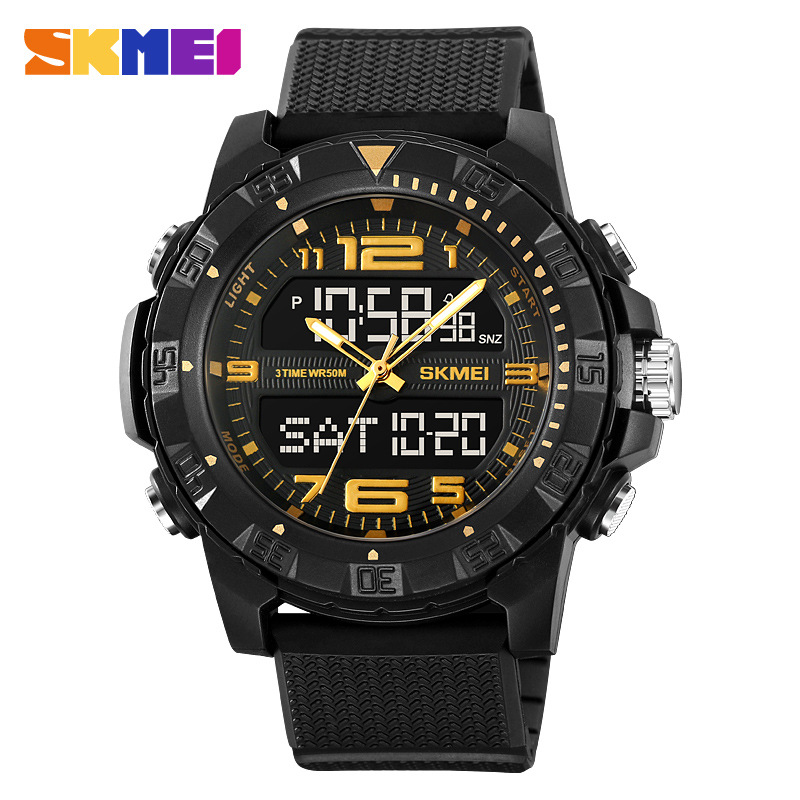 SKMEI reloj doble pantalla multifuncional luminoso impermeable reloj electrónico deportes al aire libre reloj electrónico 2162
