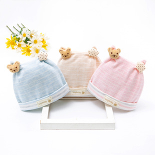 Baby hat spring and autumn 0-6 months newborn tire cap Shu velvet cotton cute male and female baby halogen door cap wholesale