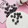 Square acrylic beads with letters, 8.5×8.5mm, wholesale