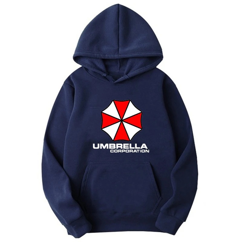 Red And White Protective Umbrella Hoody Men's Personality Lo