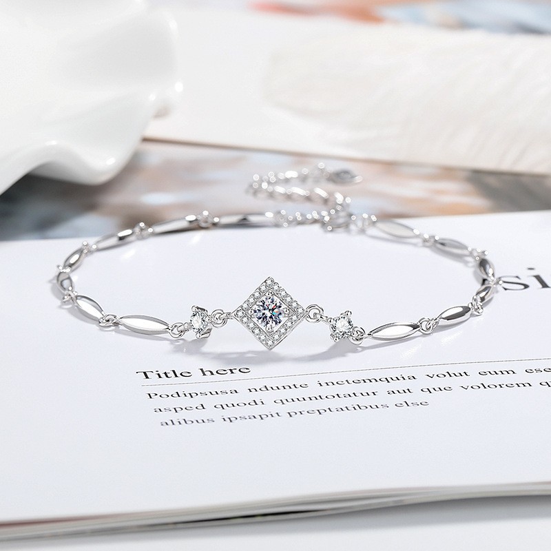 Pulsera de diamantes cuadrados SL-42