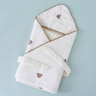 Infant and Toddler Blanket, Beanie Blanket, Embroidered Baby Blanket, Soft and Comfortable Thickened Baby Comfort Blanket