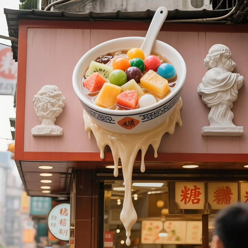 Escultura Decorativa de Helado en Fibra de Vidrio para Exteriores y Tiendas de Postres image 4
