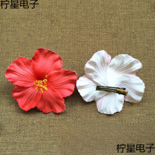 甜美女扶桑鸡蛋花花朵发夹头花饰品头边夹度花边沙滩垒德株