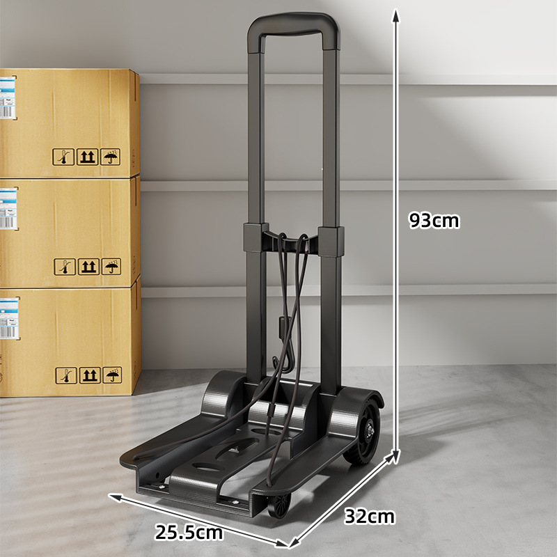 Carrito Plegable de Equipaje de Plástico y Hierro Portátil y Móvil para el Hogar