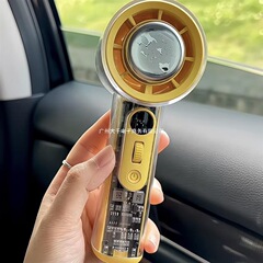 メカ風ハンドヘルドファン冷却小型空調半導体冷風氷湿布首吊りファン充電式冷却高速