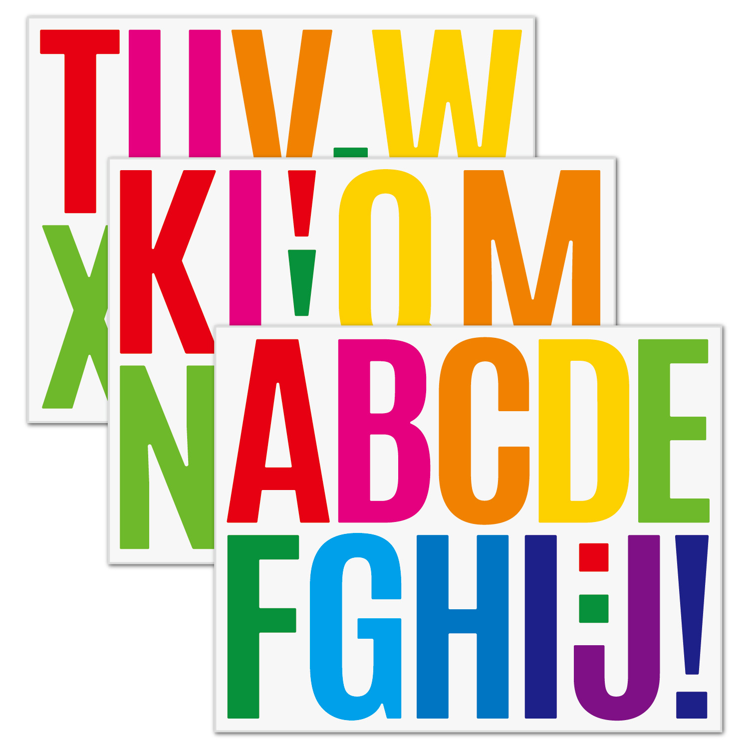 3 inches 26 letters-[color] 3 sheets/set P122