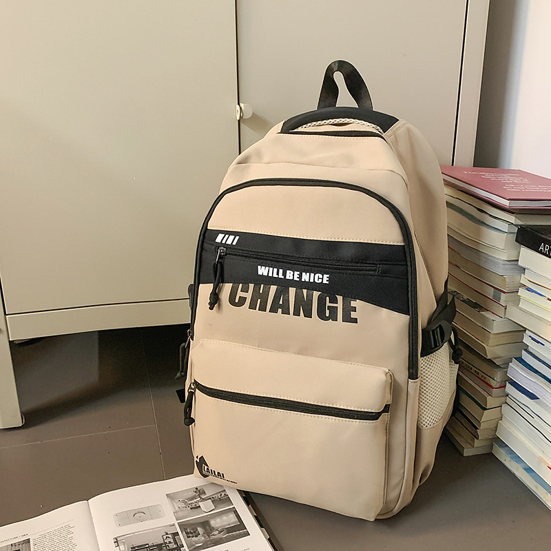 Mochila de estilo Harajuku de gran capacidad para estudiantes hombres 2025 nueva mochila de viaje de la escuela secundaria bolsa de viaje deportiva