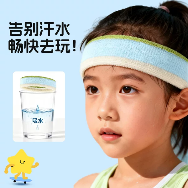 Custom logo children's sports headband, sweat-absorbing towel, anti-sweat headband for boys and girls, basketball quick-dry anti-sweat headband
