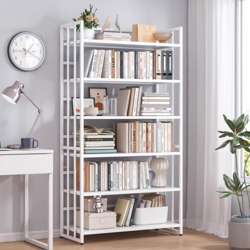 Steel Bookshelf Storage Rack Floor-Standing Living Room Home Iron Storage Rack Display Rack Multi-Layer Shelf Layered Shelf Bookcase