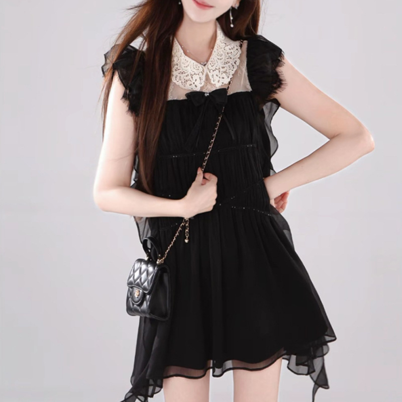 Annelily an Qi Qi Half-Sentence Poetry Style Summer Light Luxury Fashion Elegant Lace Dress Annelily an Qi Qi Half-Sentence Poetry Style Summer Light Luxury Fashion Elegant Lace Dress