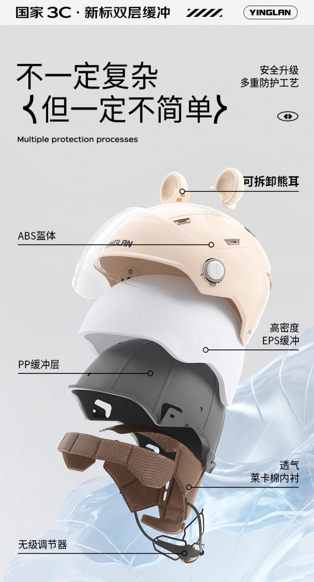 Vintage Cute Women's Electric Scooter Helmet with Dual Mirrors, 3C Certified, Suitable for All Seasons, Warm Motorcycle Safety Helmet