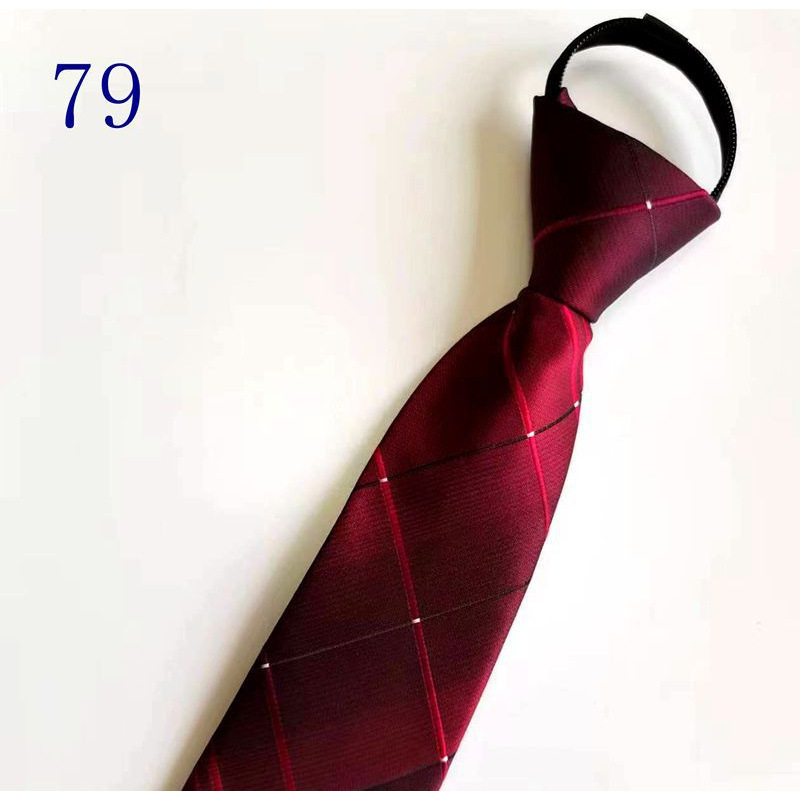 男士拉链新郎结婚红色8cm正装商务黑色免打结懒人易拉得蓝色_