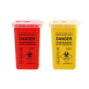 Cross-Border Supply of Waste Square Trash Cans, Disposable Sharps Containers, Safe Sharp Object Storage Boxes, Plastic Push-Lid Needles