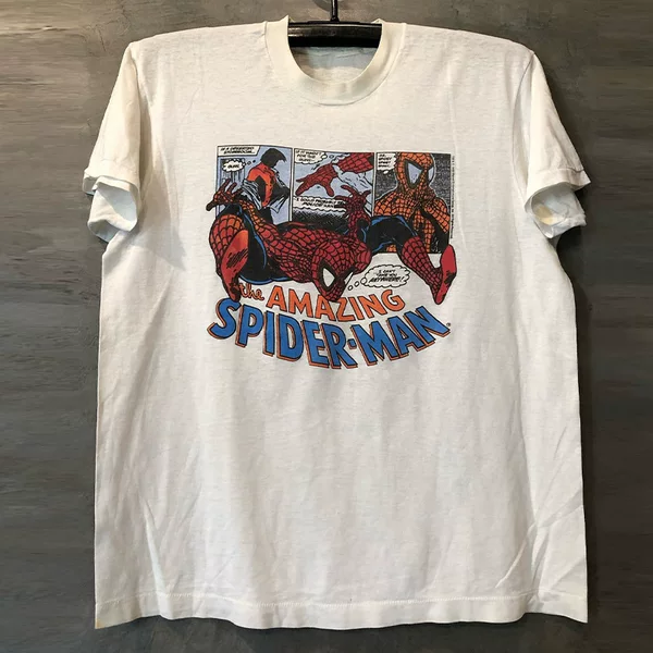 Spider-Man Cartoon Joint Flying Man Spider-Man American Street Trend Men's and Women's Hip Hop Short Sleeve T-Shirt