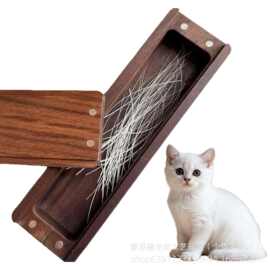 跨境爆款木质宠物胡须收藏盒长方形收纳盒猫咪磁吸包装礼品纪念盒