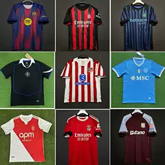 25-26 European Football Club Retro Jersey - 3D Printed Soccer Training T-Shirt (New Arrival)