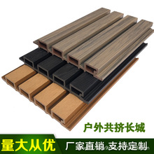 户外共挤塑木长城板室外墙板防腐木生态格栅吊顶墙板装饰木塑围栏