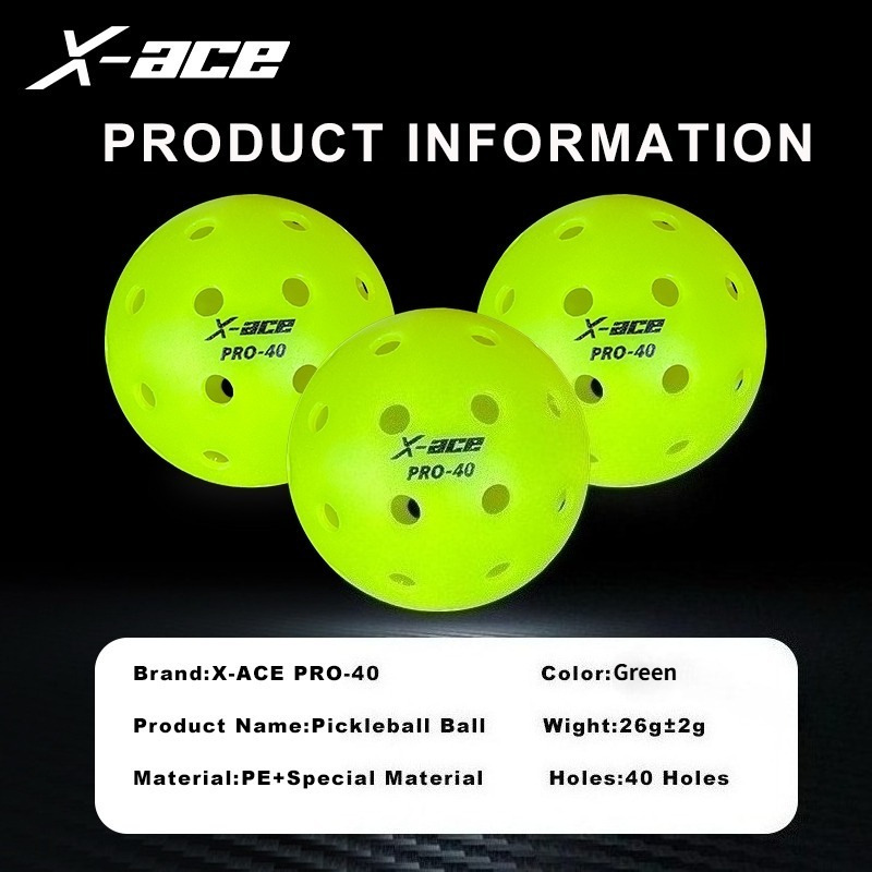 x-ace pro 40 pickleball 40-hole molded ball is USAPA certified and is for competition use only