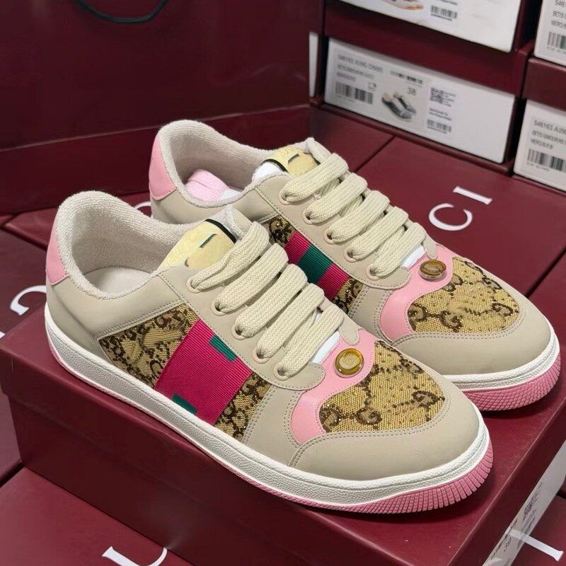 Classic Spring and Autumn New G-brand Women's Vintage Distressed Shoes, Genuine Leather Casual Couple's Sneakers Classic Spring and Autumn New G-brand Women's Vintage Distressed Shoes, Genuine Leather Casual Couple's Sneakers
