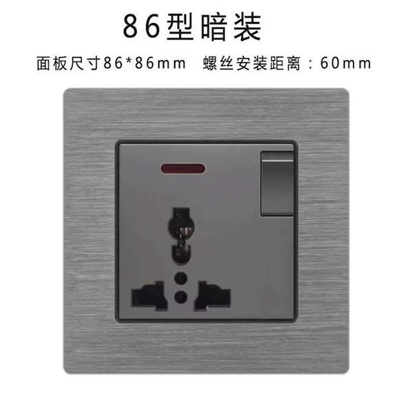 [一开多功能三孔带灯插座]