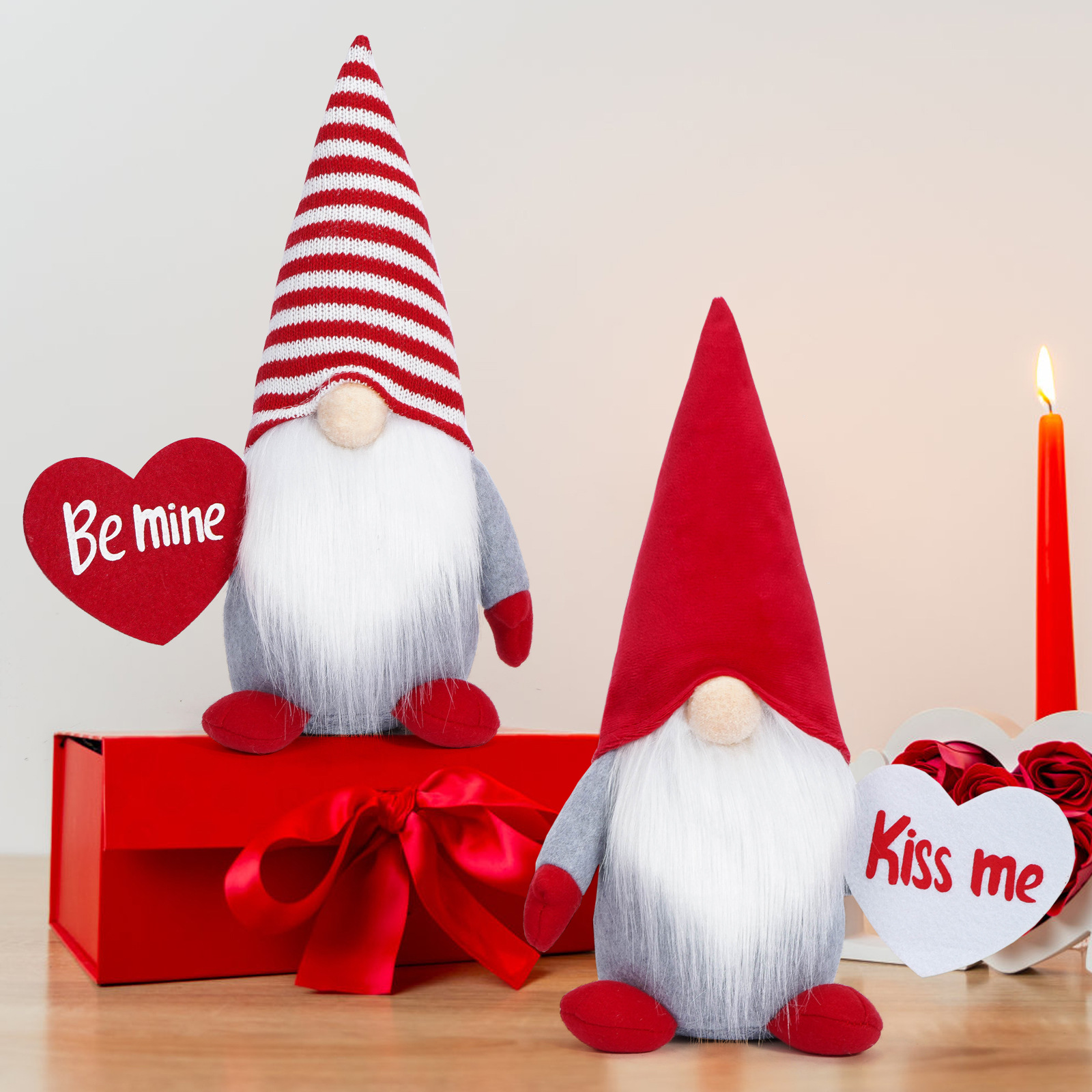 Decoración transfronteriza del día de San Valentín sin adornos caros rojos Rudolph Decoración del hogar Regalos creativos festivos