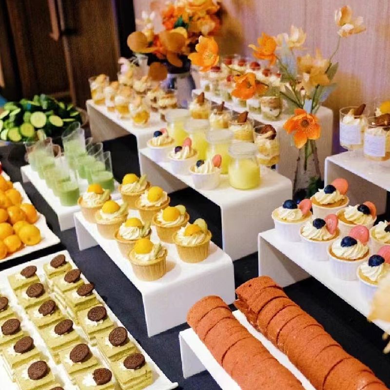 Acrylic Wedding Cold Meal Pastry Stand Set Dessert Table Cupcake Stand Sushi Dessert Table Display Stand
